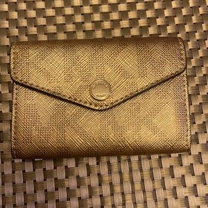 NWT Michael Kors Business Card Holder in Gold